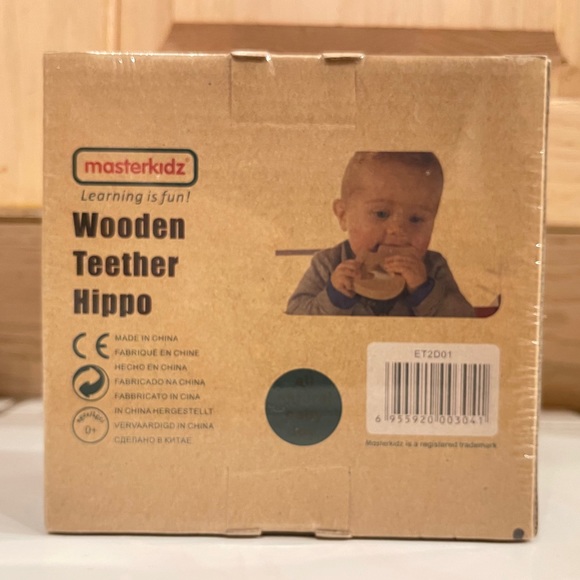 Wooden Hippo Teether - Picture 4 of 7